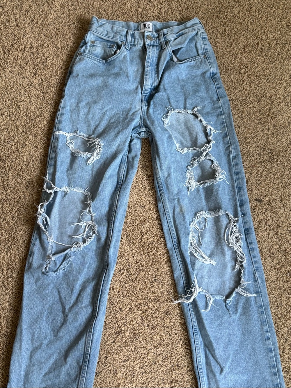BDG Light Blue Distressed Boyfriend Jeans